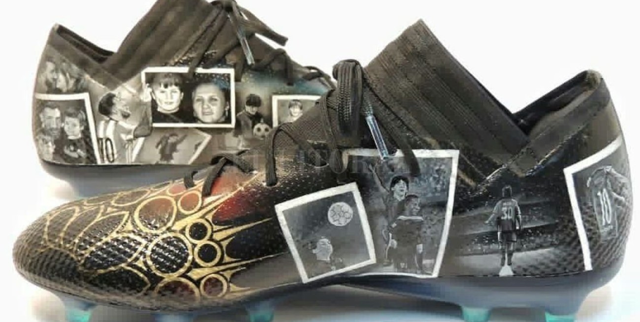 Los nuevos botines de Messi con momentos de su vida