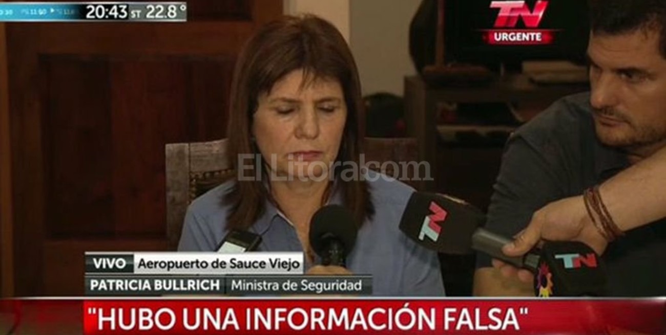 Bullrich dijo que le dieron una información falsa para perjudicar al gobierno 