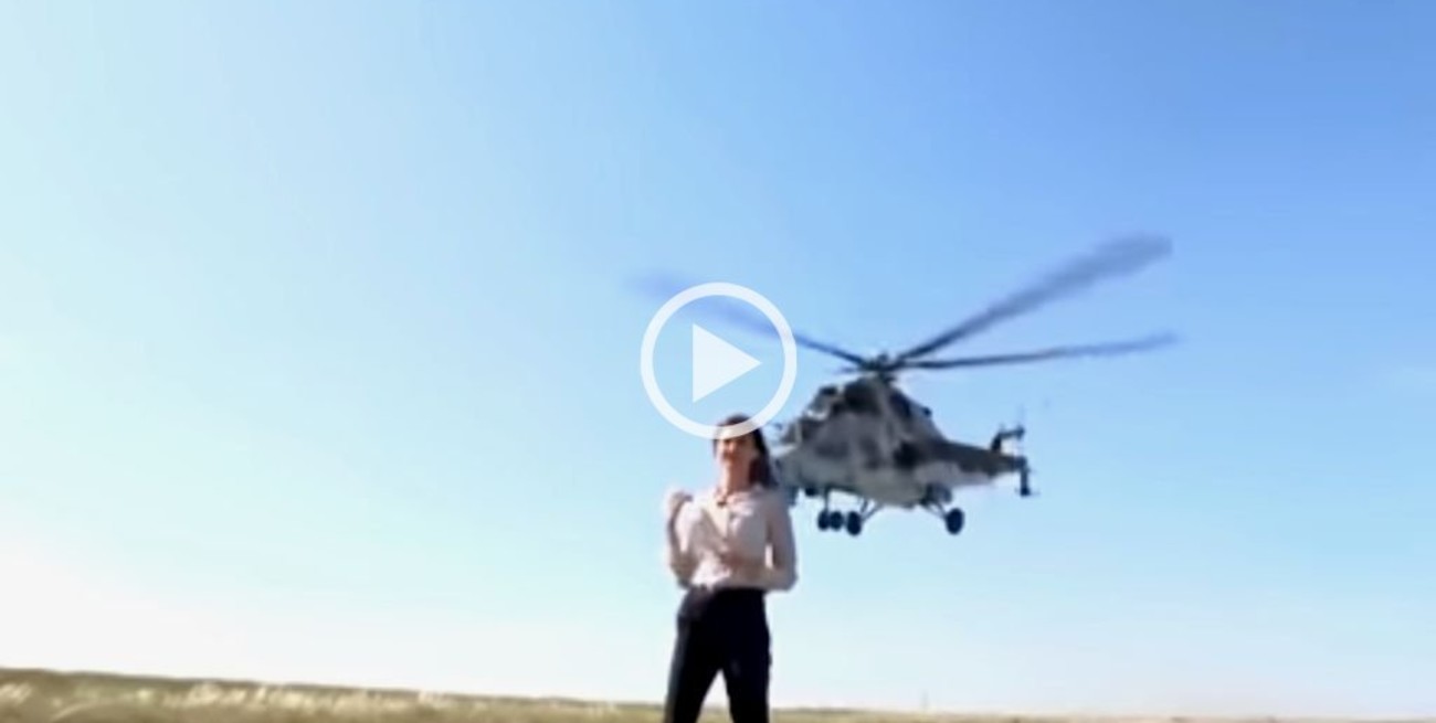Esta periodista casi pierde la cabeza por un helicóptero militar
