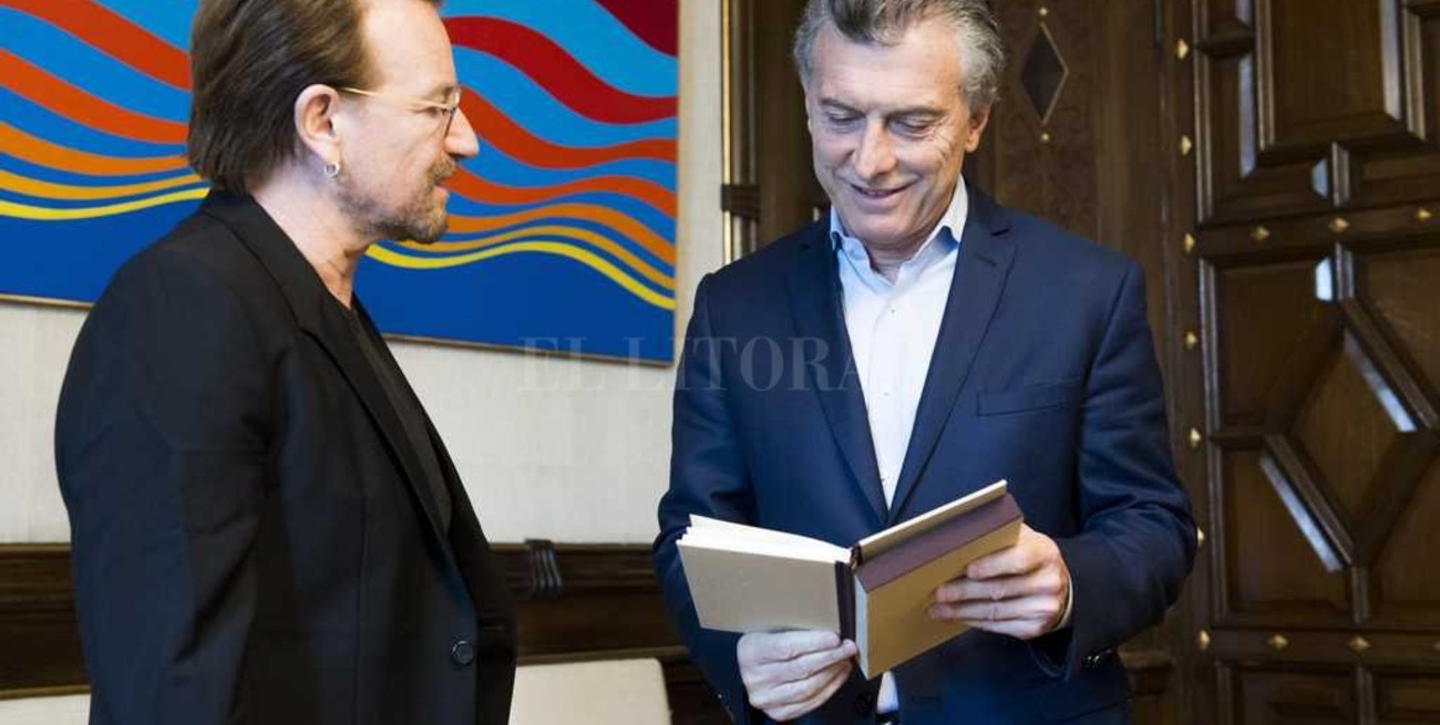 Macri se reunió con Bono, cantante de U2