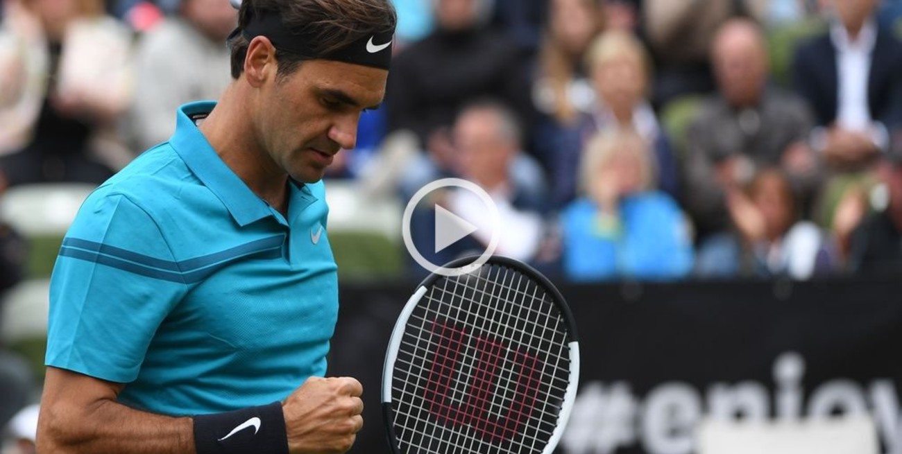Federer volvió al circuito con una victoria en el césped de Stuttgart