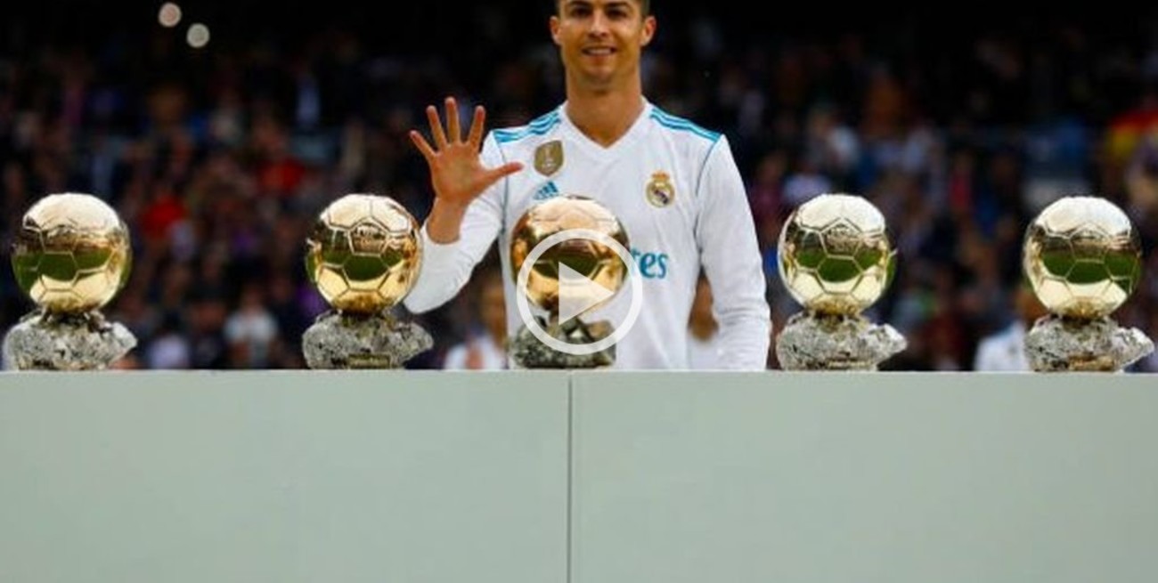 Cristiano mostró sus cinco balones de oro y marcó dos goles en la goleada del Real Madrid
