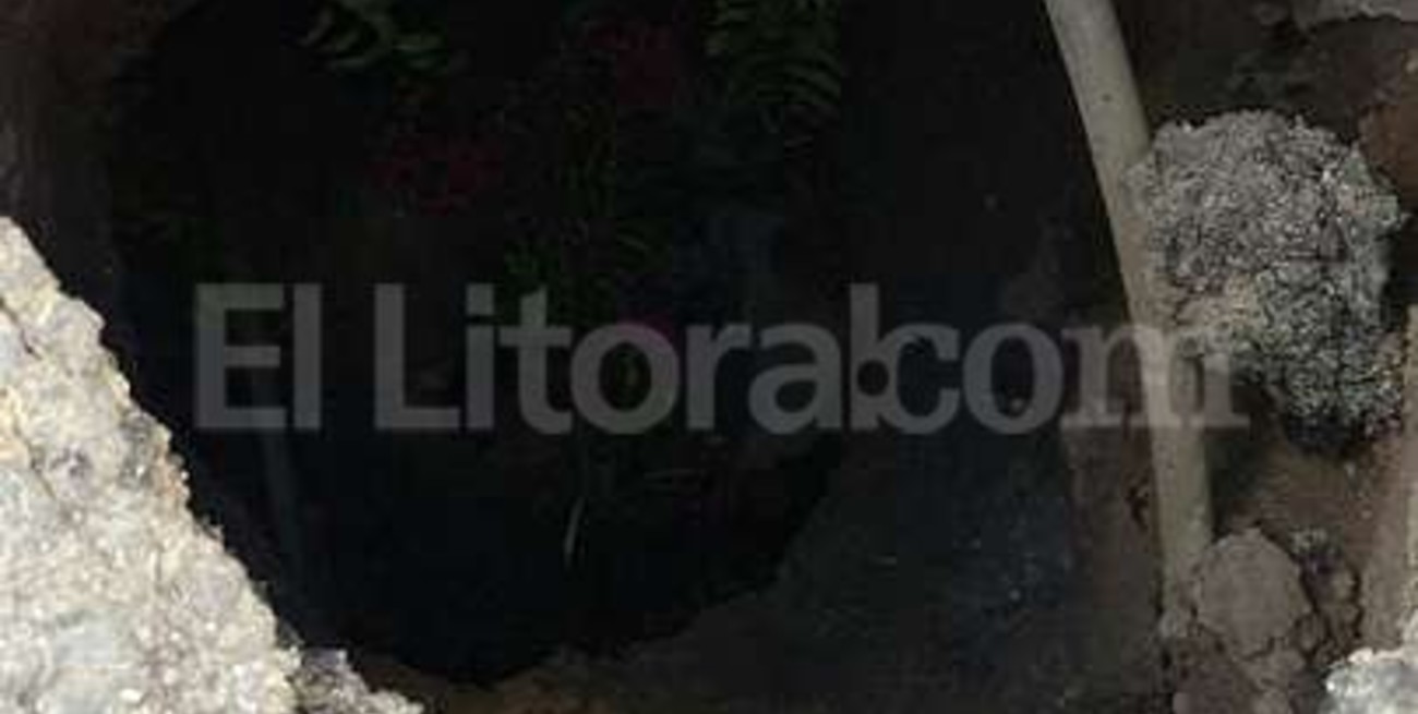 ¿Por acá se escapó el "Chapo" Guzmán? No, es un cráter en calle Juan de Garay