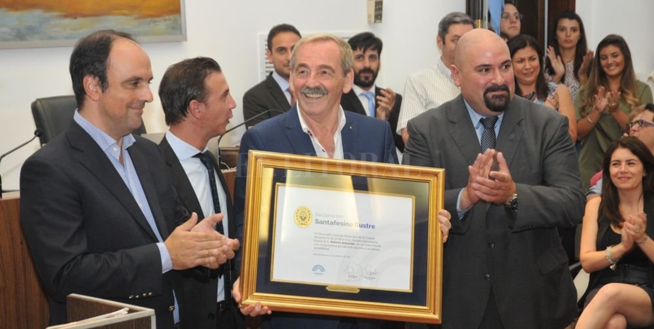 Roberto Schneider fue declarado Santafesino Ilustre