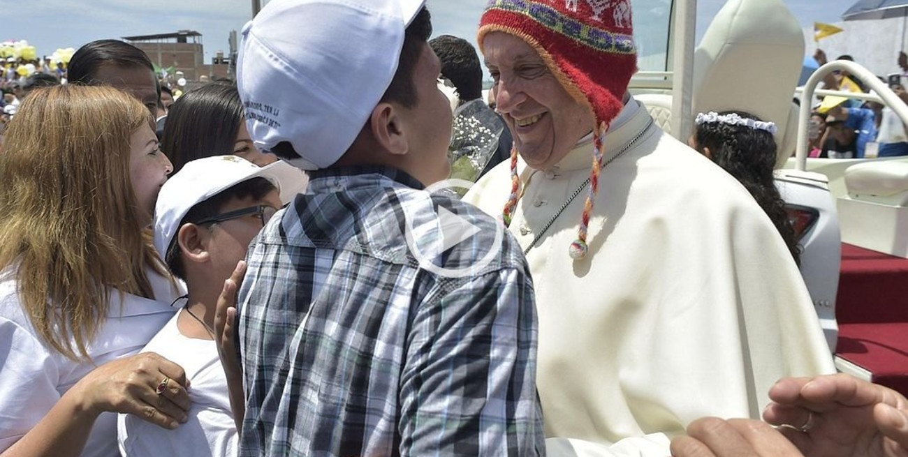 Francisco en Trujillo: criticó el "sicariato" y destacó la "solidaridad"