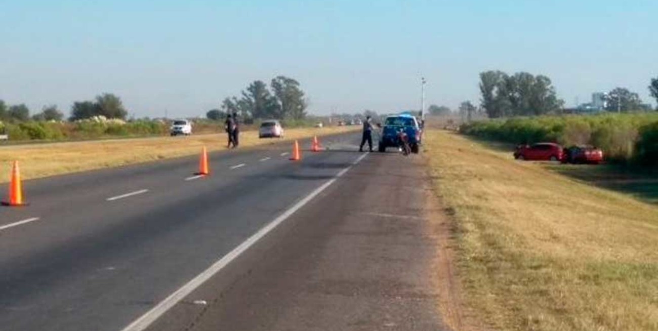 Choque múltiple en la autopista Santa Fe - Rosario
