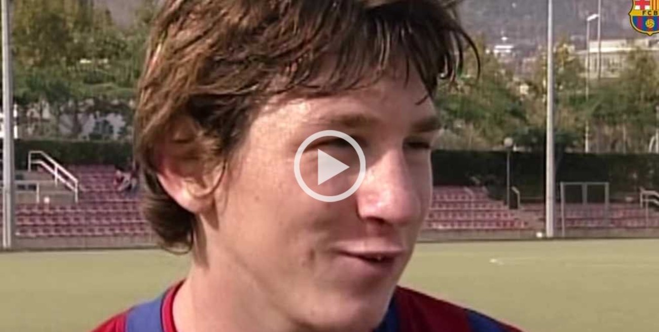Un compilado con imágenes de un juvenil Messi a 13 años de su debut