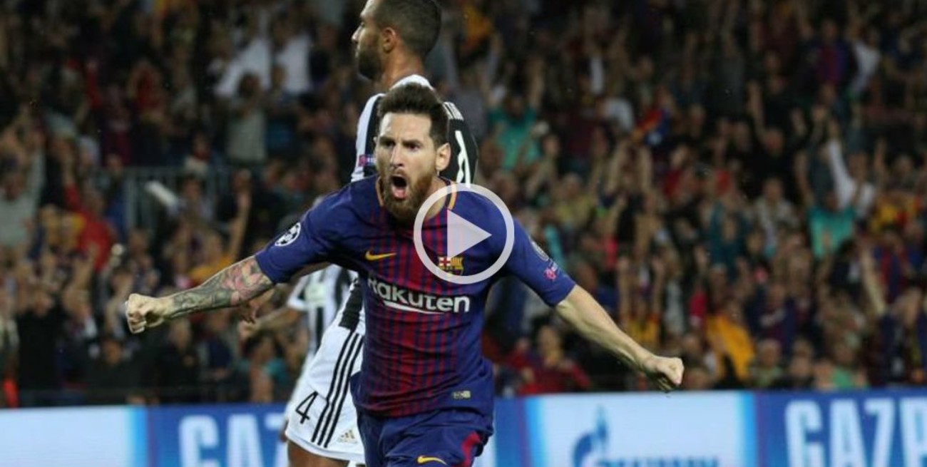 Messi marcó 2 goles en la victoria del Barcelona frente a la Juventus