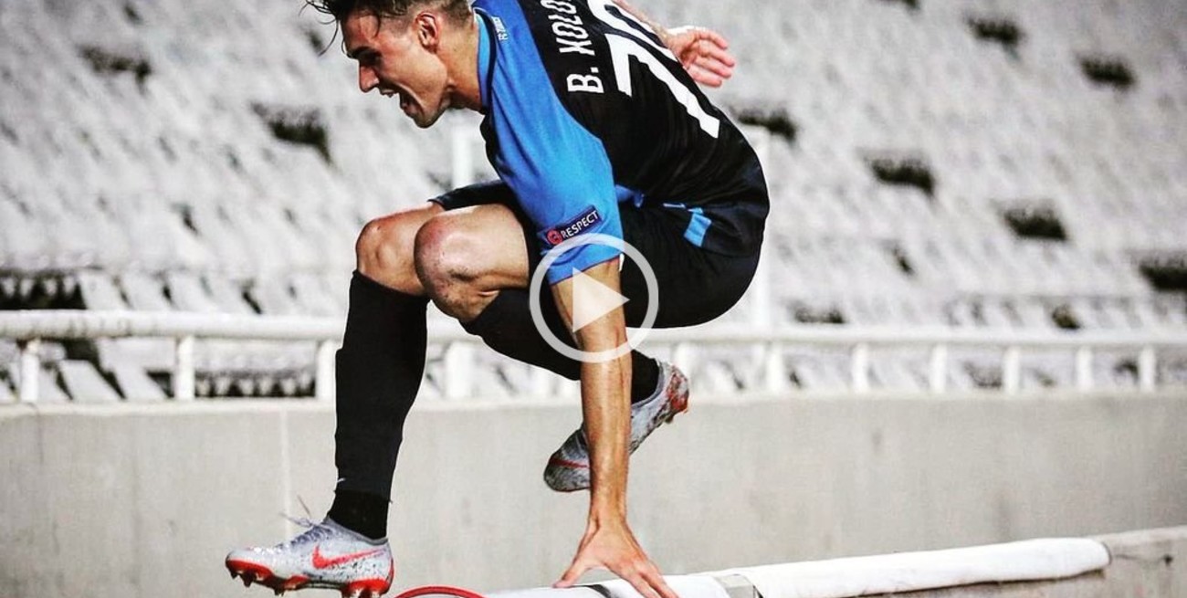 Video: Marcó un gol, quiso festejar con la hinchada y se cayó al foso