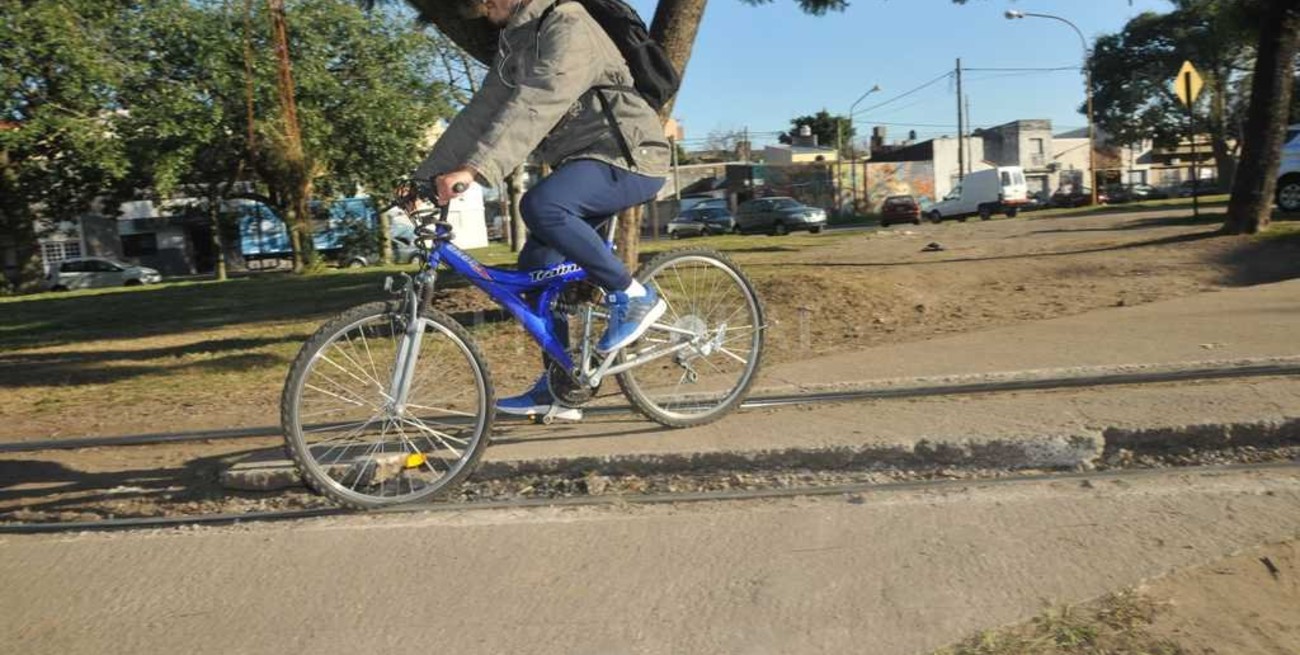 Pozos, grietas y ondulaciones en la bicisenda de Pedro Vittori
