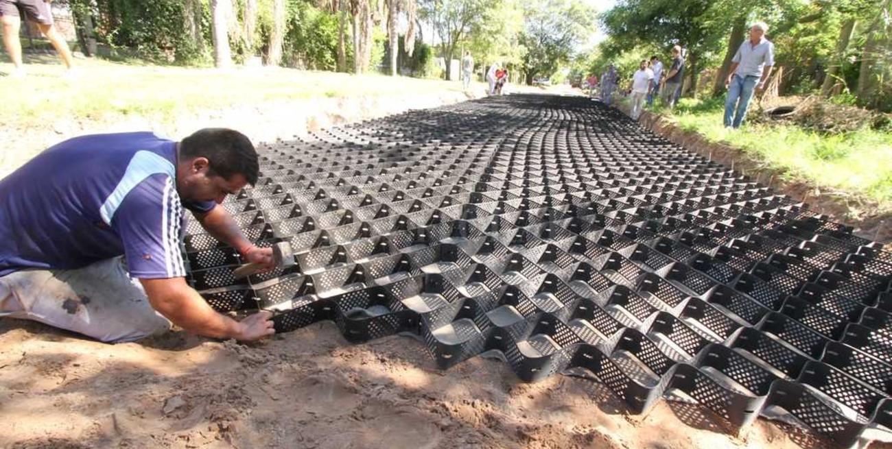 Ya instalaron casi 800 metros de geoceldas en la Costa