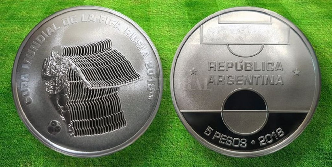Se presentó la moneda de 5 pesos conmemorativa del Mundial de Rusia