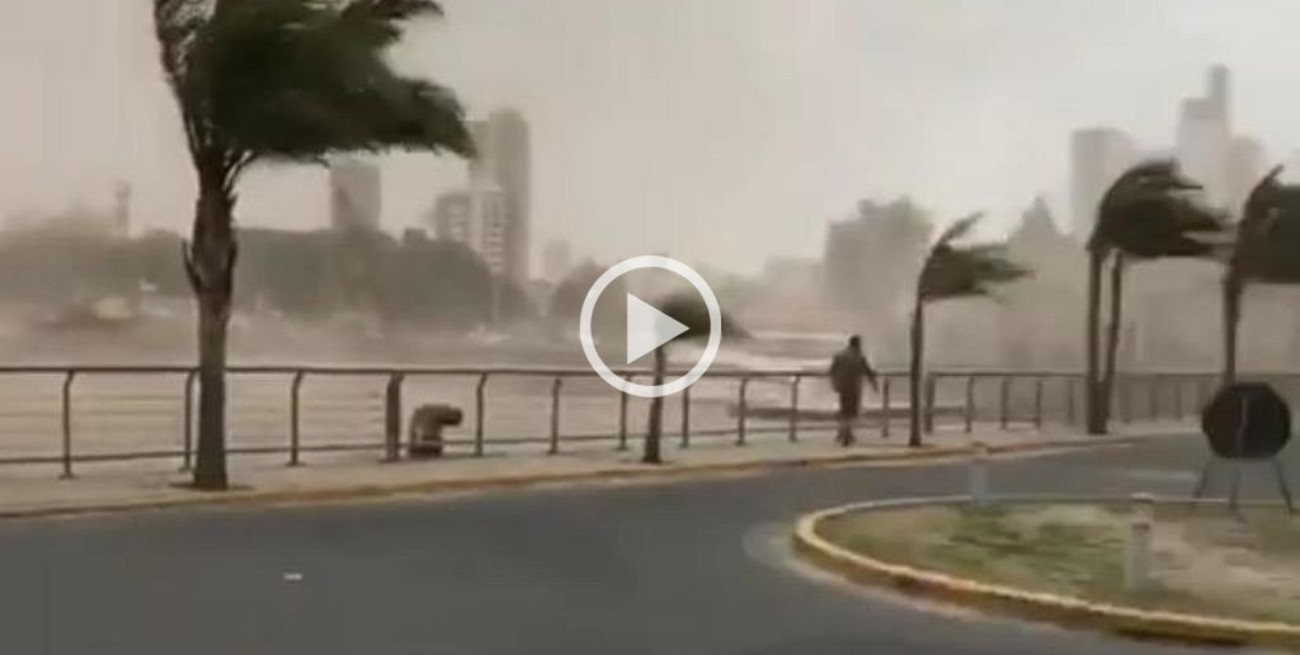 Así se sintió el temporal de viento en el Dique 1