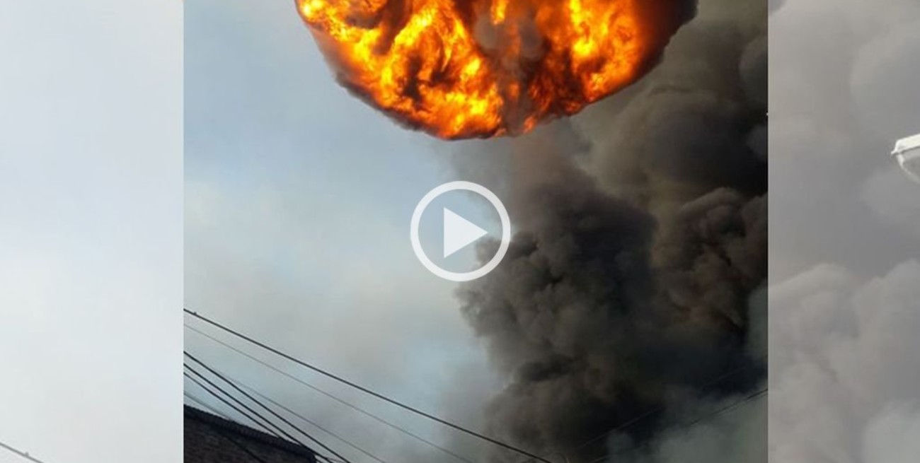 Explosión e incendio en una fábrica de La Matanza