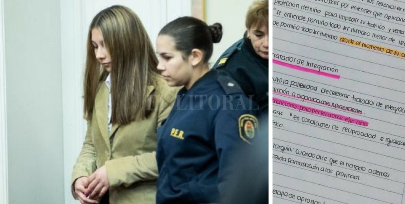 Nahir Galarza espera que la dejen rendir las materias de Abogacía que le faltan