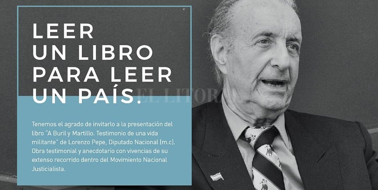 Lorenzo Pepe presenta su libro anecdotario "A buril y martillo. Testimonio de una vida militante"