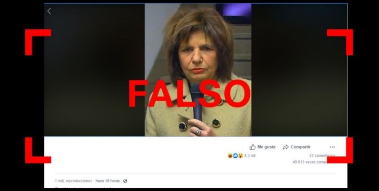 Es falso el video de Bullrich donde parece "borracha"