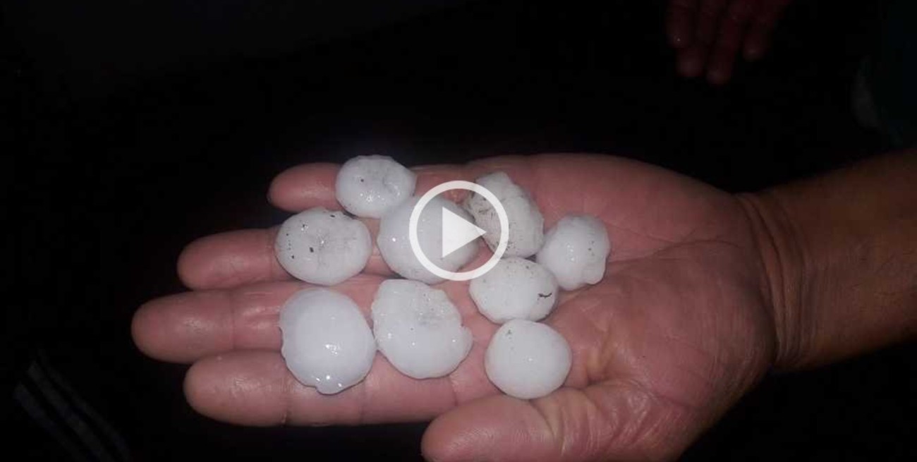 Video: fuerte granizo azotó a Concordia