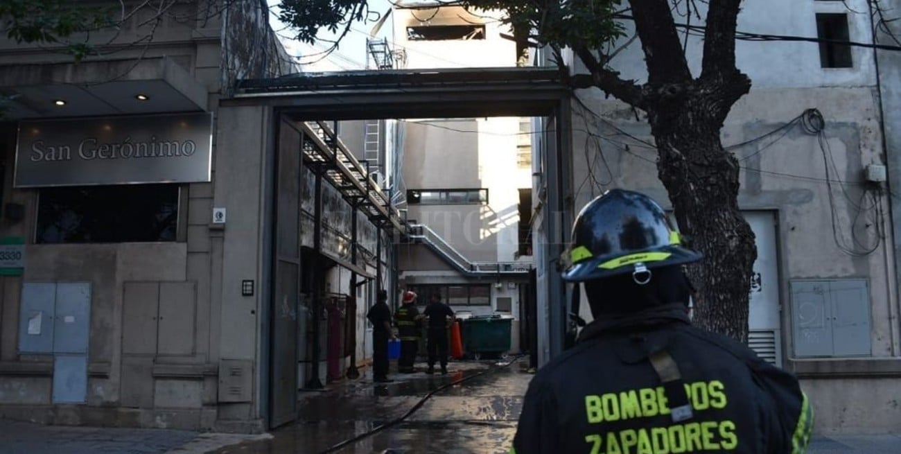 Explosión e incendio en  el sanatorio San Gerónimo