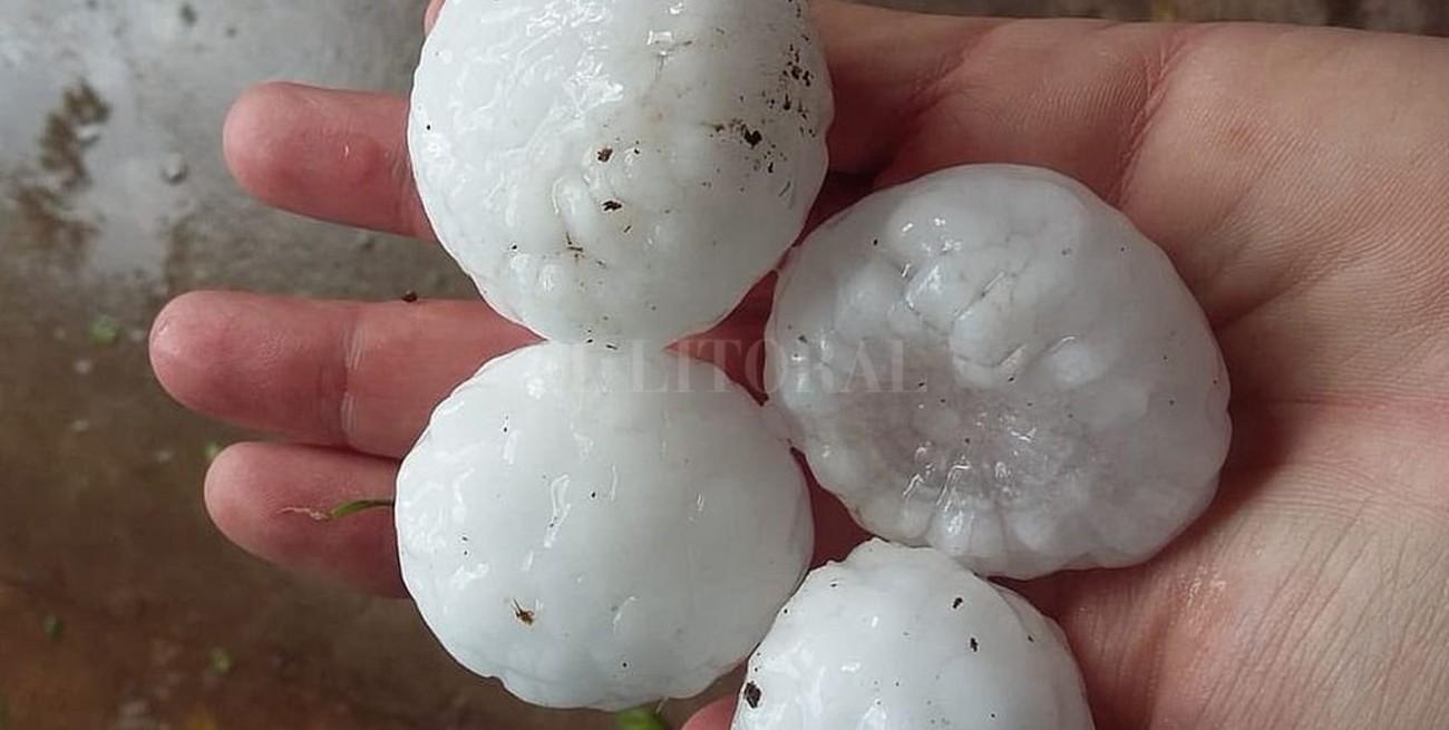 Feroz granizada en Arroyo Seco