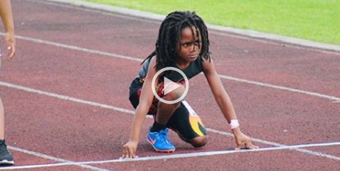 Tiene 7 años y lo comparan con Usain Bolt