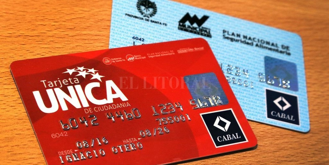 Este lunes se acreditan los fondos de la Tarjeta Única de Ciudadanía