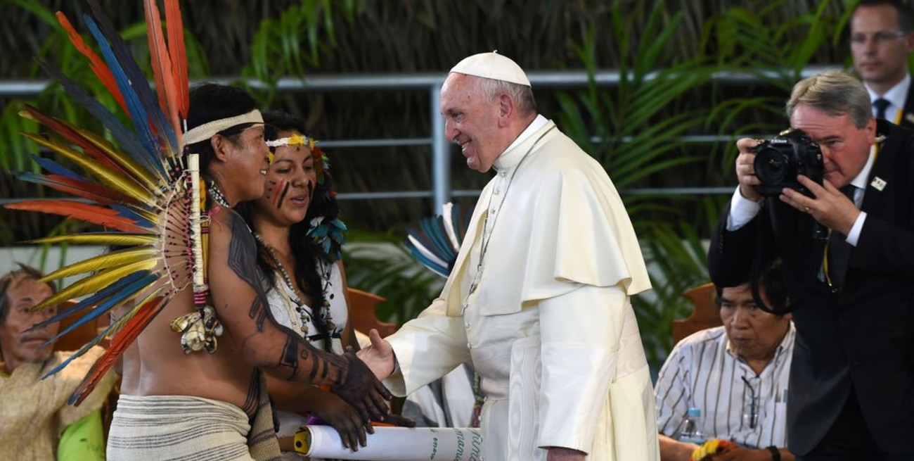 Desde la selva peruana, Francisco defendió a mujeres y pueblos originarios