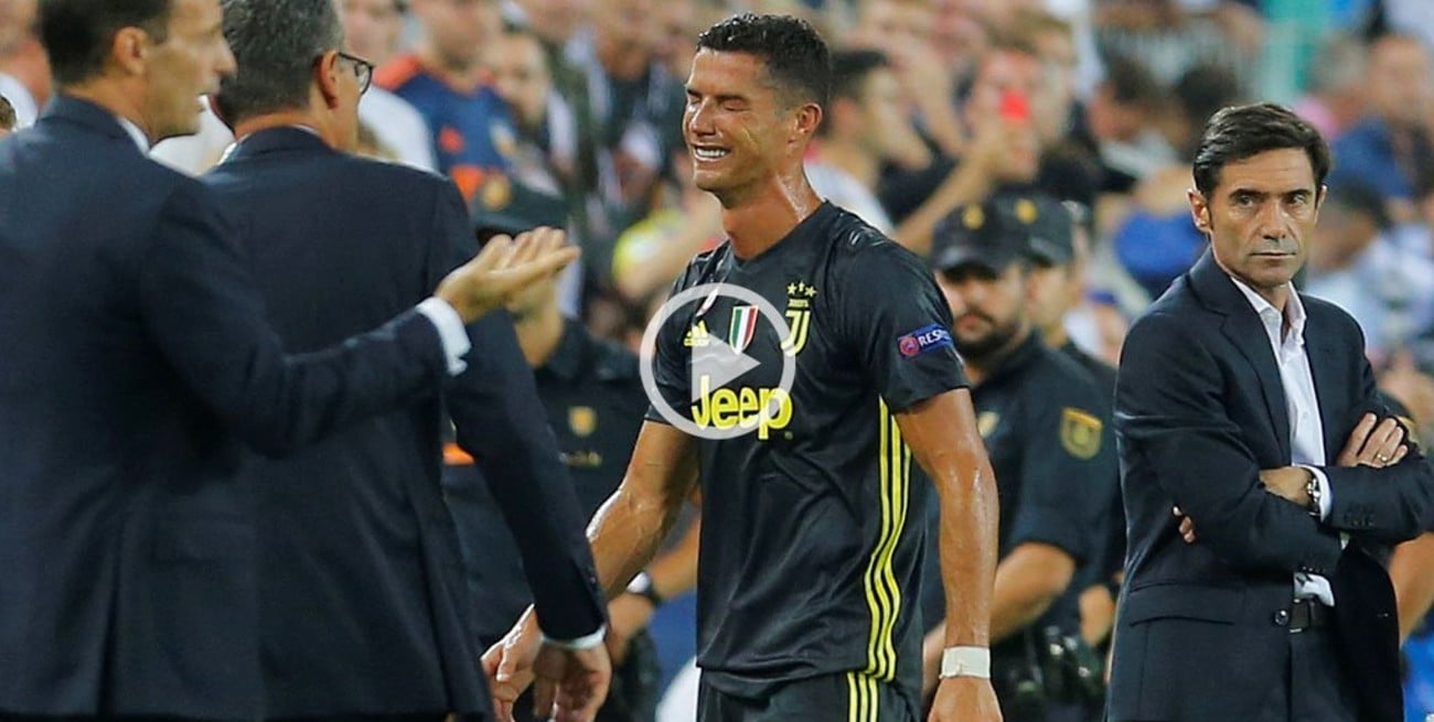Cristiano Ronaldo fue expulsado injustamente y se largó a llorar