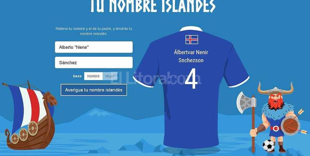 Tu nombre en islandés y en la camiseta de fútbol de ese país, la sorpresa de la Eurocopa