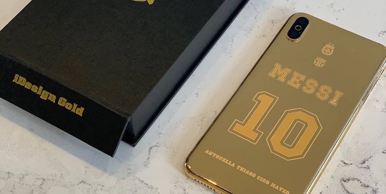 El nuevo celular de Messi: oro de 24 kilates