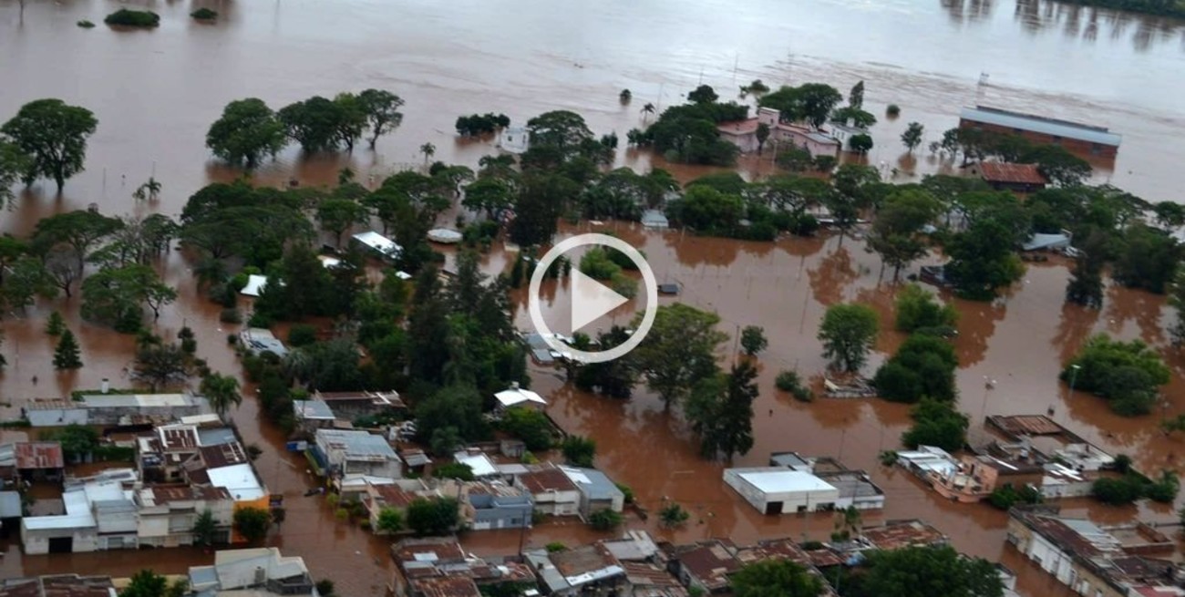 Video: impactantes imágenes de la inundación en Concordia