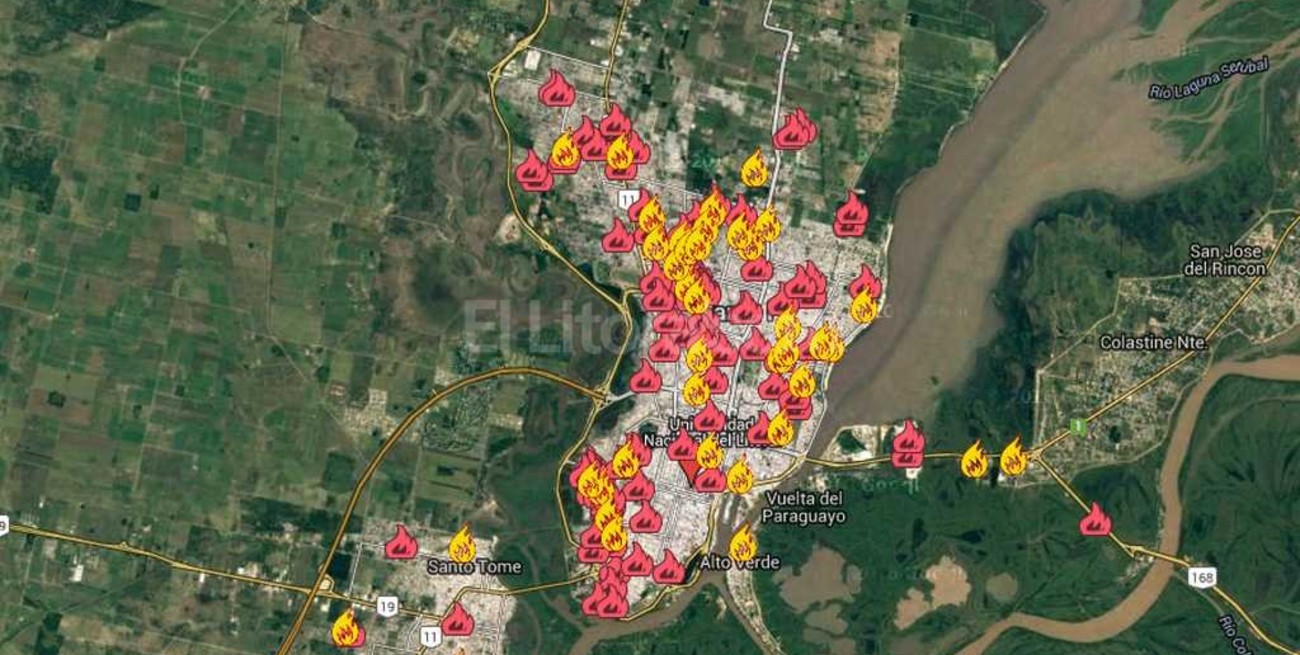 Quemacoches en Santa Fe: el mapa actualizado