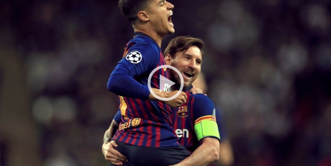 Messi la "rompió" y el Barcelona le ganó 4 a 2 al Tottenham