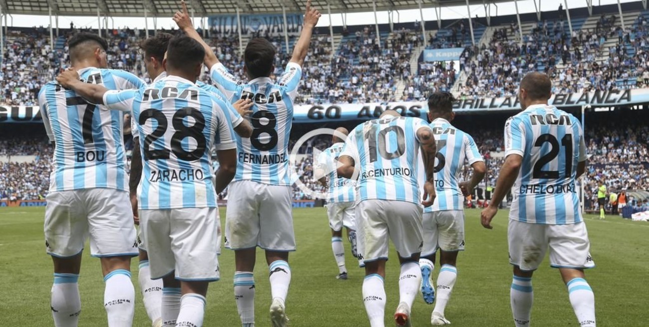 Racing se lo dio vuelta a San Lorenzo y estiró la ventaja en la punta