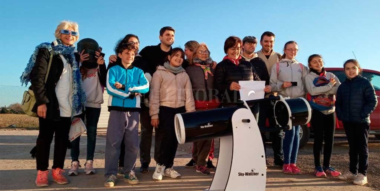 El eclipse también se disfrutó en San Carlos Sud