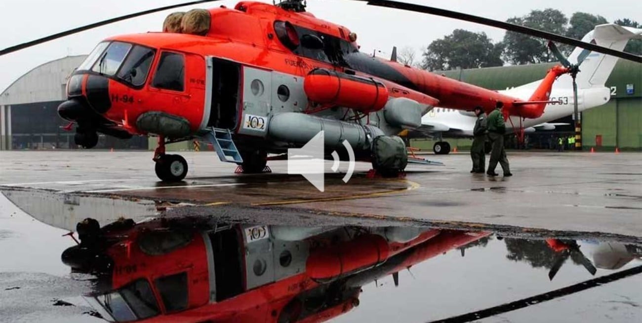 "Estamos bien, con abrigo, agua y comida", la comunicación del piloto del helicóptero