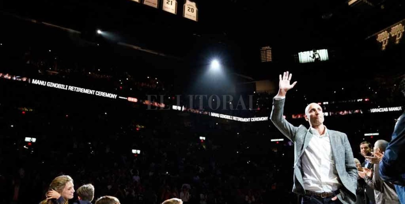 La "20" de Spurs ya está colgada: Ginóbili se convirtió en leyenda