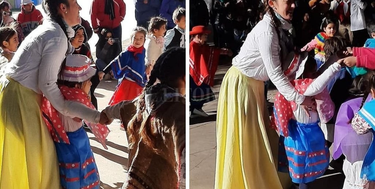 Una enfermedad no le permite estar de pie, pero gracias a la "seño" pudo bailar por primera vez