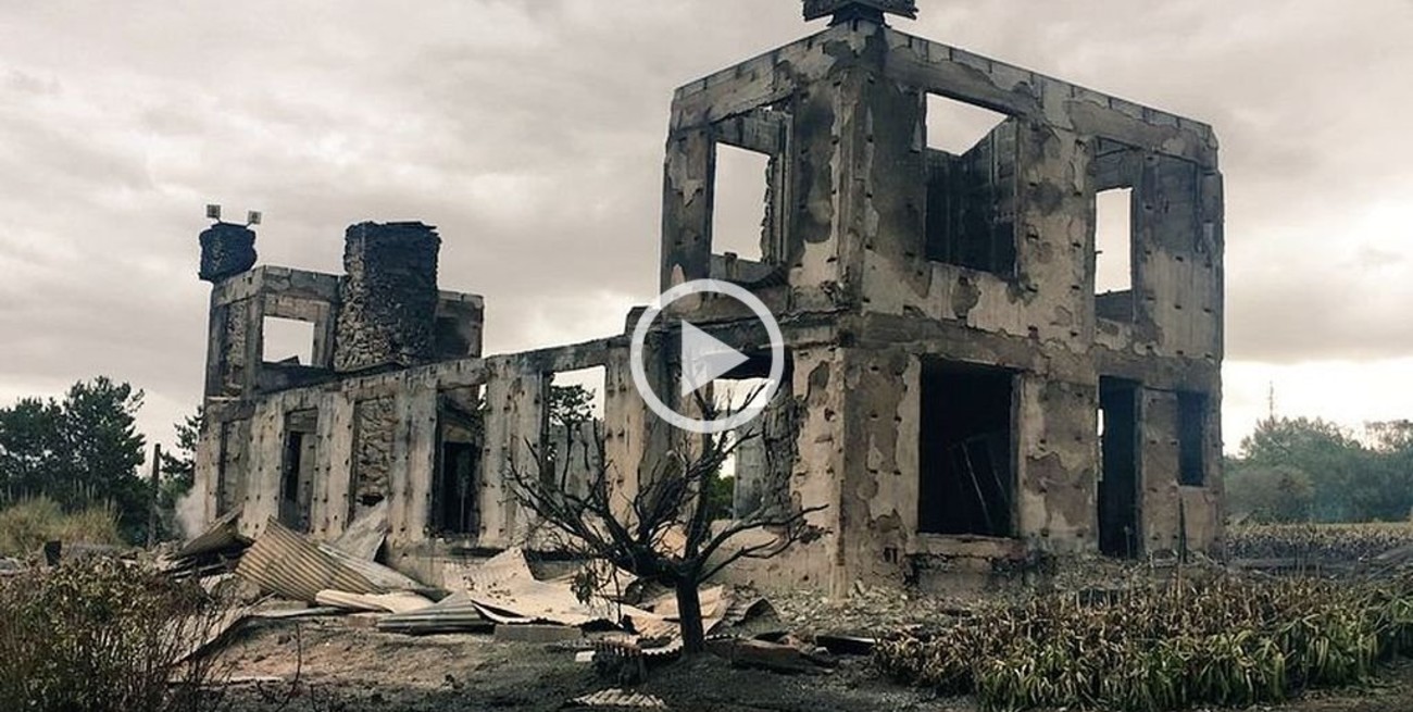 Video: impresionante incendio de la mansión de Alan Faena
