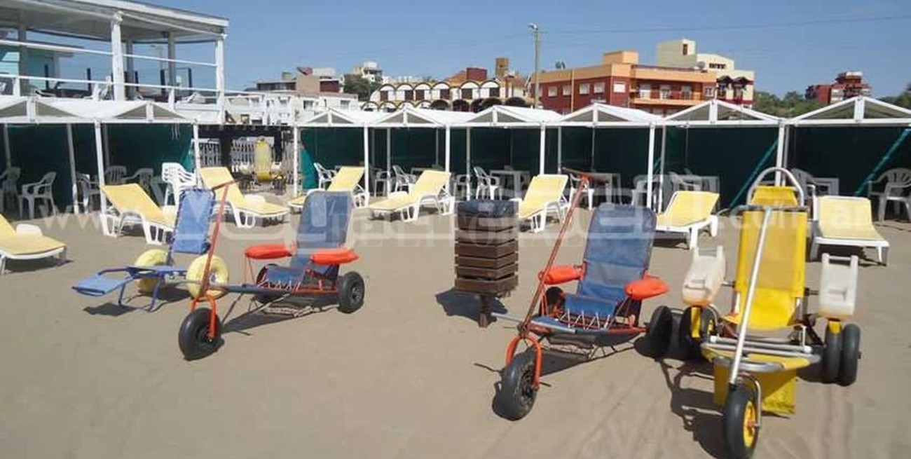 Villa Gesell promociona su playa adaptada para personas con discapacidad