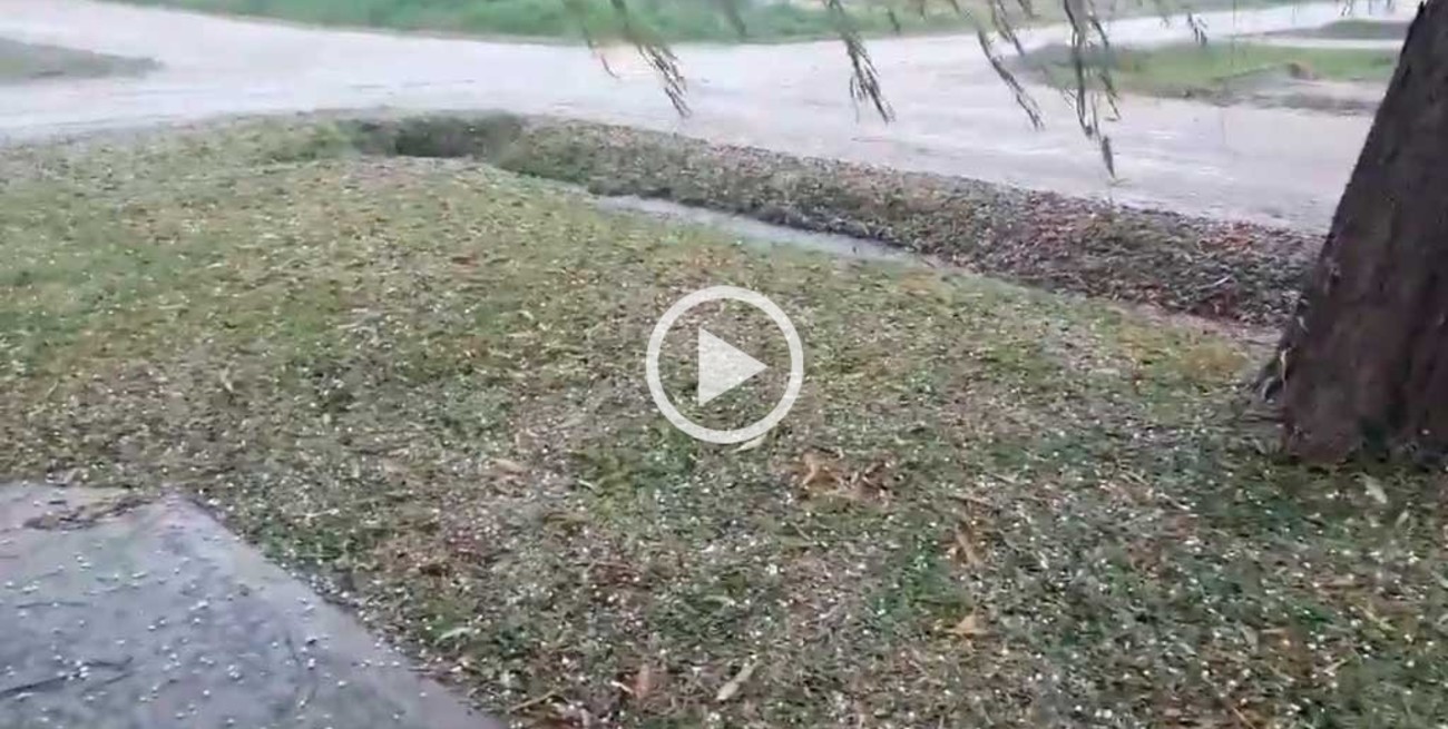Video: cayó granizo en Reconquista