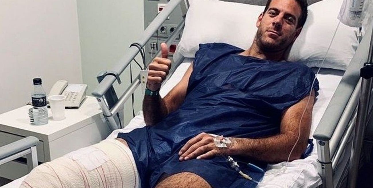 Del Potro recibió el alta médica para el inicio de la rehabilitación en la rodilla derecha