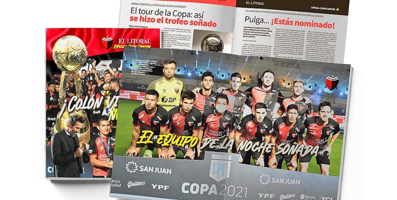 La revista de Colón campeón se vende por Mercado Libre