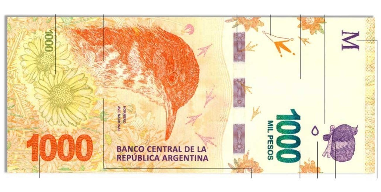 Así es el billete de 1000 pesos