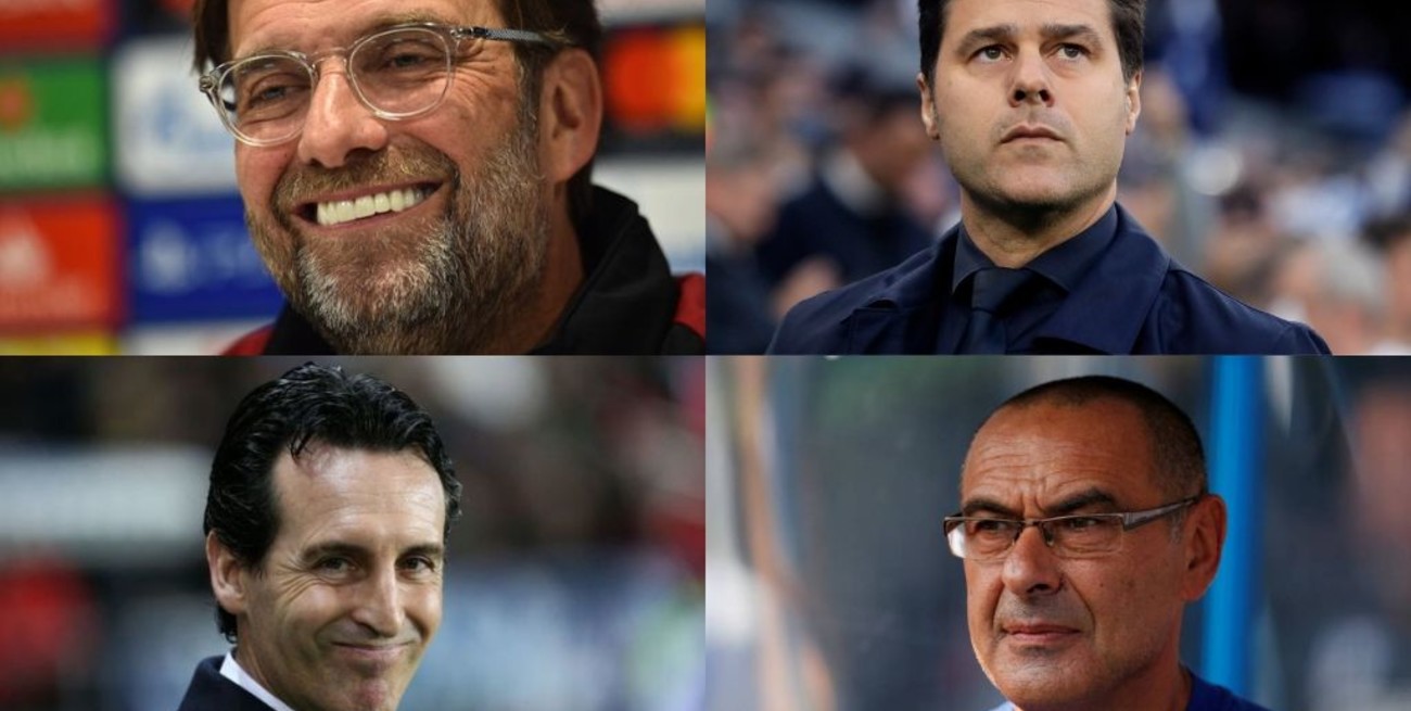 4 equipos ingleses con entrenadores extranjeros definirán las competencias europeas