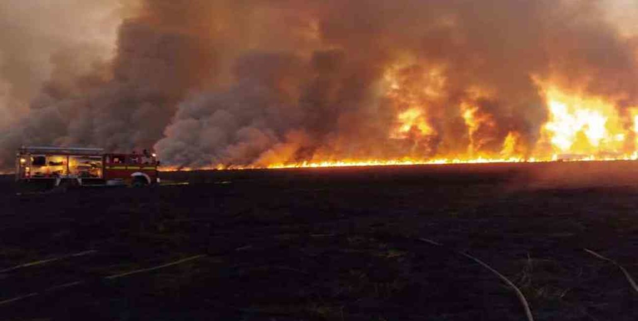 Un incendio consumió más de 400 hectáreas de pastizales en Baradero