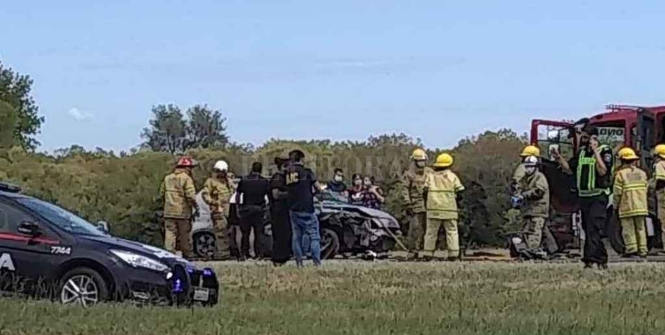 Accidente vial en la autopista Santa Fe Rosario