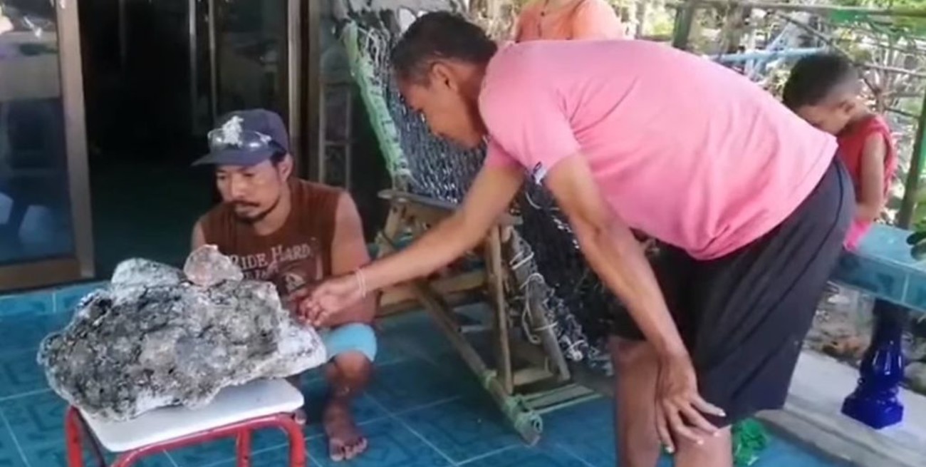 Insólito: Caminaba por la playa y encontró vómito de ballena valorado en 700.000 dólares