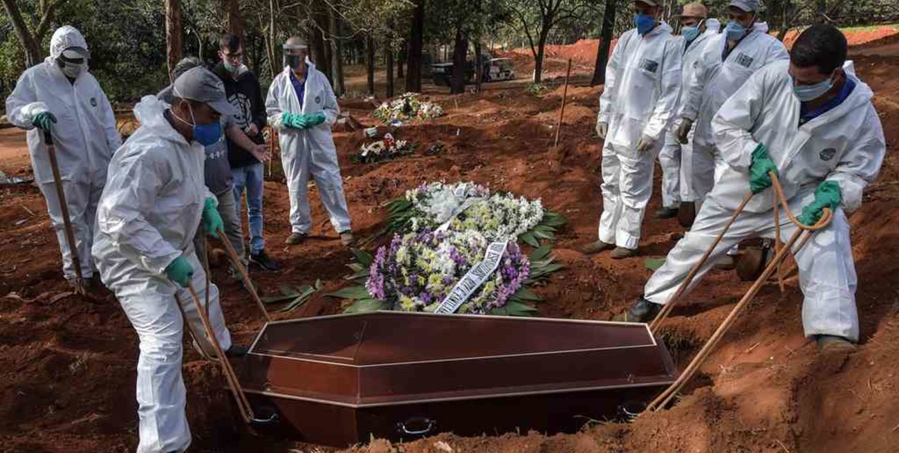 Brasil registró por primera vez más de 2.800 muertes diarias por coronavirus