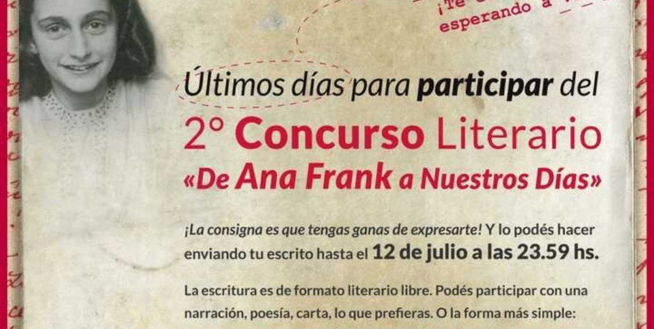 Concurso Literario "De Ana Frank a nuestros días": Espacios Educativos avanza con la propuesta en toda la provincia